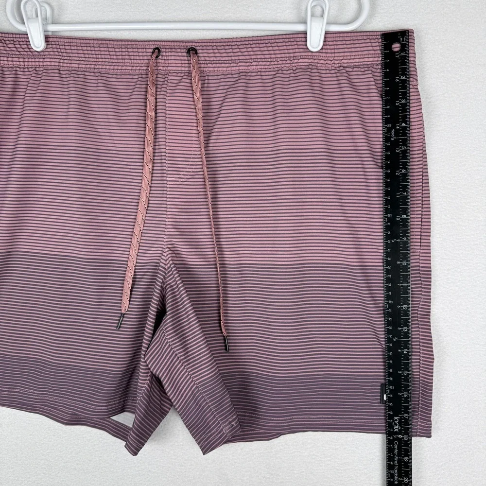 Quiksilver Mens XXL Board Shorts Purple Striped‎ Ombre Lined Swim Trunks